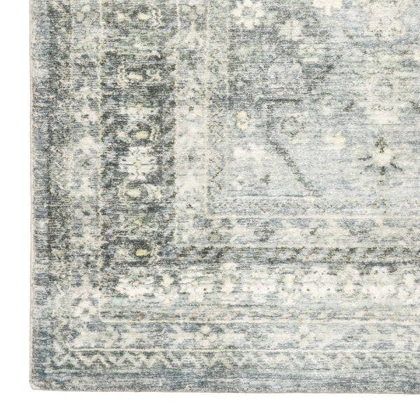 Oriental Weavers Savoy Indoor Area Rug - Elegantly Distressed Design In Soft, Muted Tones For Cozy Spaces Blue,Ivory Polyester S28106061243st