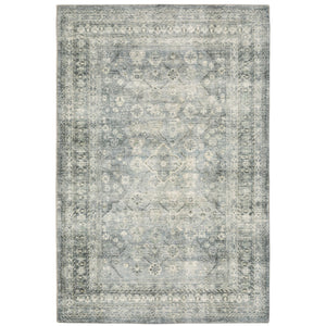 Oriental Weavers Savoy Indoor Area Rug - Elegantly Distressed Design In Soft, Muted Tones For Cozy Spaces Blue,Ivory Polyester S28106160220st