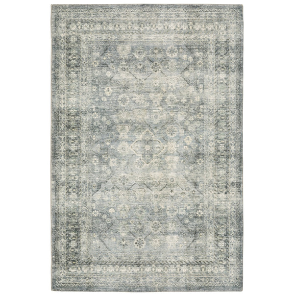 Oriental Weavers Savoy Indoor Area Rug - Elegantly Distressed Design In Soft, Muted Tones For Cozy Spaces Blue,Ivory Polyester S28106160220st