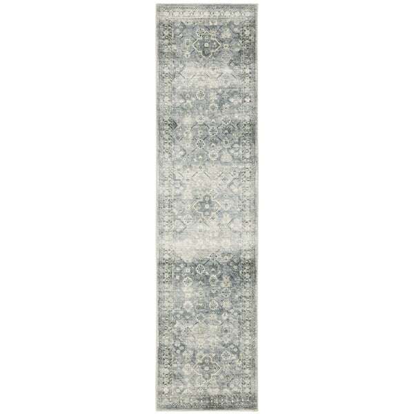 Oriental Weavers Savoy Indoor Area Rug - Elegantly Distressed Design In Soft, Muted Tones For Cozy Spaces Blue,Ivory Polyester S28106061243st