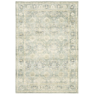Oriental Weavers Savoy Elegant Distressed Traditional Indoor Area Rug – Soft Microfiber, Muted Colors For Any Room Green,Ivory Polyester S28107160220st