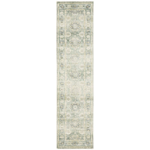 Oriental Weavers Savoy Elegant Distressed Traditional Indoor Area Rug – Soft Microfiber, Muted Colors For Any Room Green,Ivory Polyester S28107061243st