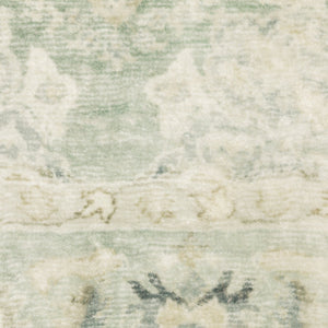 Oriental Weavers Savoy Elegant Distressed Traditional Indoor Area Rug – Soft Microfiber, Muted Colors For Any Room Green,Ivory Polyester S28107061243st