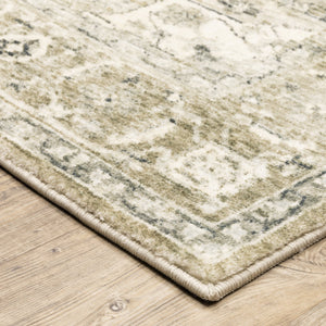 Oriental Weavers Savoy Elegant Distressed Traditional Area Rug In Soft Microfiber With Muted Tonal Colors Tan,Ivory Polyester S28108061243st