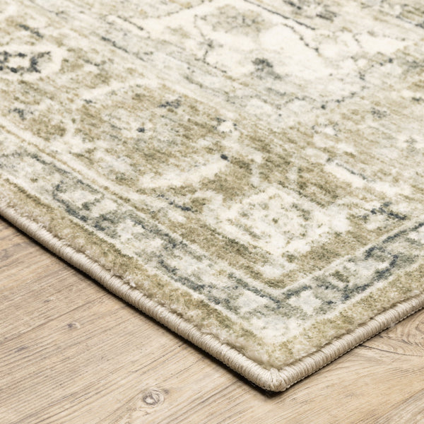 Oriental Weavers Savoy Elegant Distressed Traditional Area Rug In Soft Microfiber With Muted Tonal Colors Tan,Ivory Polyester S28108061243st