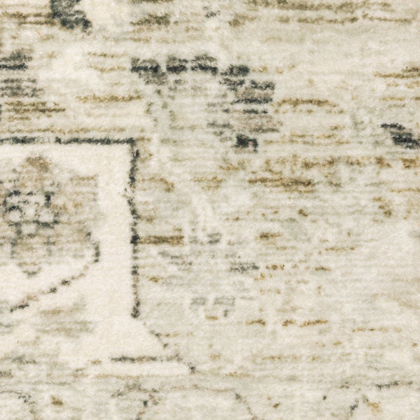 Oriental Weavers Savoy Elegant Distressed Traditional Area Rug In Soft Microfiber With Muted Tonal Colors Tan,Ivory Polyester S28108061243st