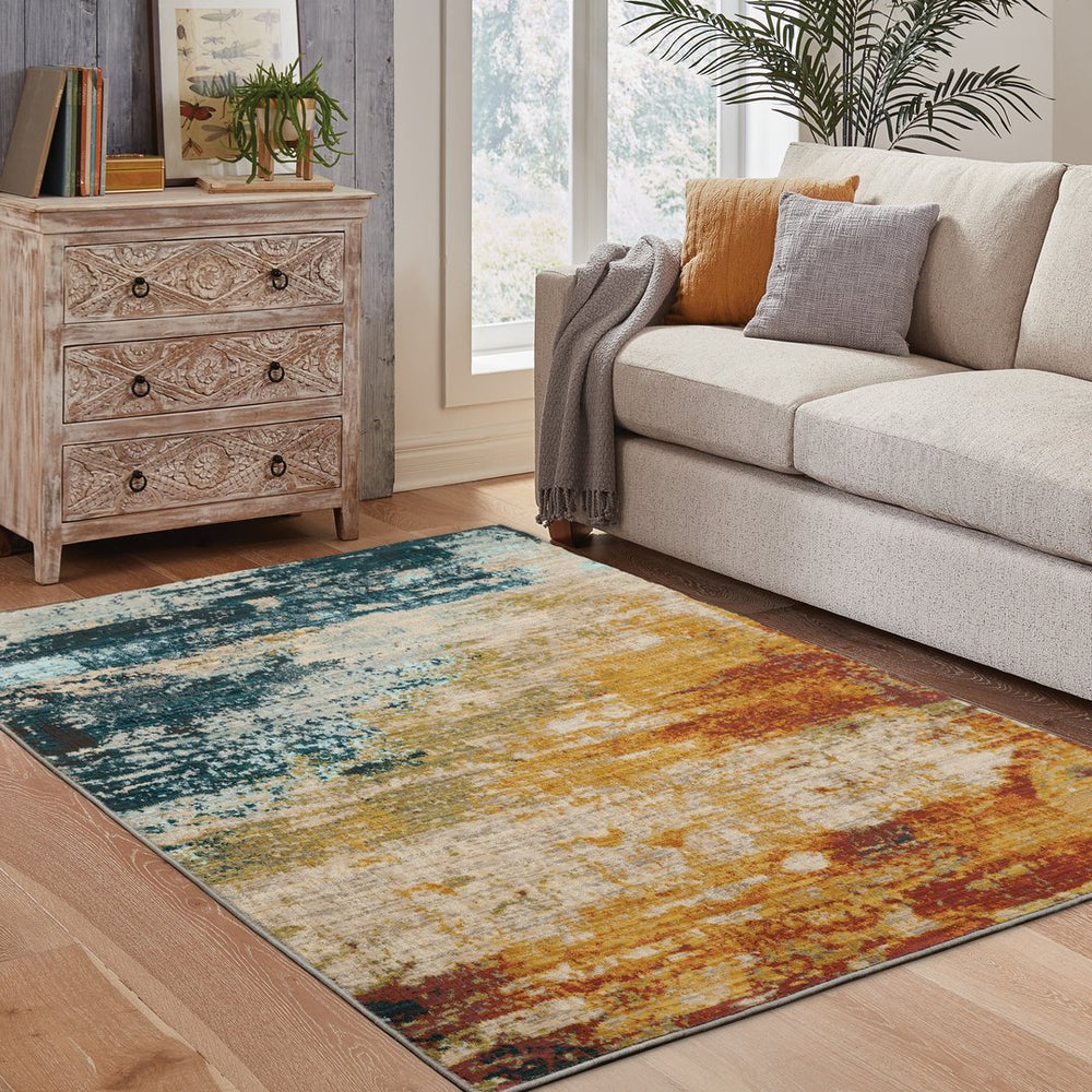 Oriental Weavers Sedona Indoor Area Rug - Vibrant Earth-inspired Colors With Durable Nylon Blend, Made In The Usa Blue,Red Polypropylene S6365a056091st