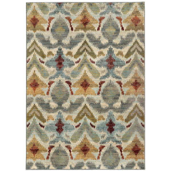 Oriental Weavers Sedona Area Rug - Vibrant Earth-inspired Design With Deep Hues - Durable & Stylish Home Accent Ivory,Grey Polypropylene S6371c117165st