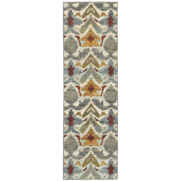 Oriental Weavers Sedona Area Rug - Vibrant Earth-inspired Design With Deep Hues - Durable & Stylish Home Accent Ivory,Grey Polypropylene S6371c068230st