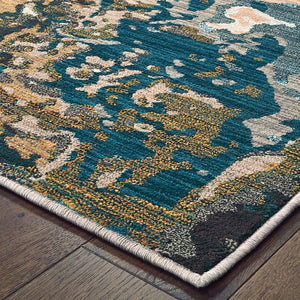Oriental Weavers Sedona Indoor Area Rug - Vibrant Earth-inspired Design In Rich Hues For Stylish Home Décor Blue,Gold Polypropylene S9490b056091st