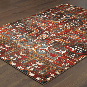 Oriental Weavers Sedona Indoor Area Rug - Vibrant Earth Tones With Global Designs For A Stylish Home Accent Red,Orange Polypropylene S9575a117165st