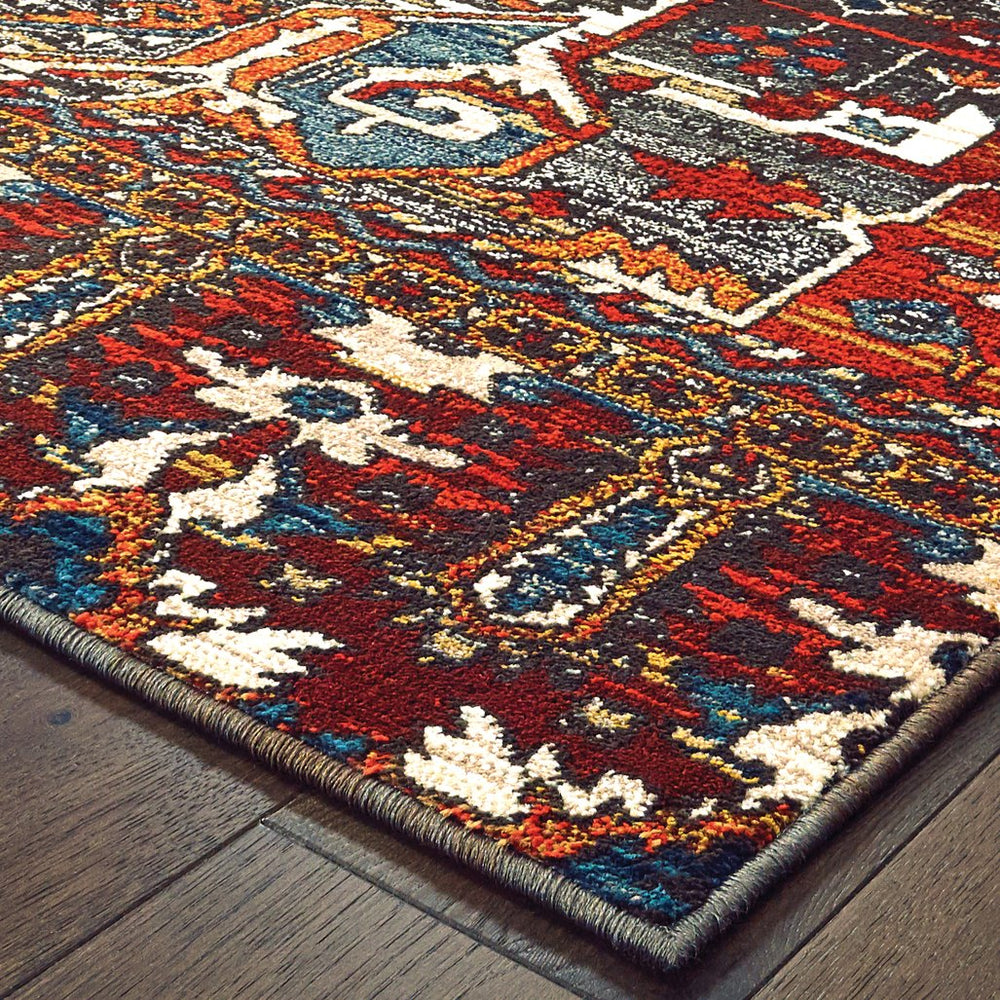 Oriental Weavers Sedona Indoor Area Rug - Vibrant Earth Tones With Global Designs For A Stylish Home Accent Red,Orange Polypropylene S9575a068230st