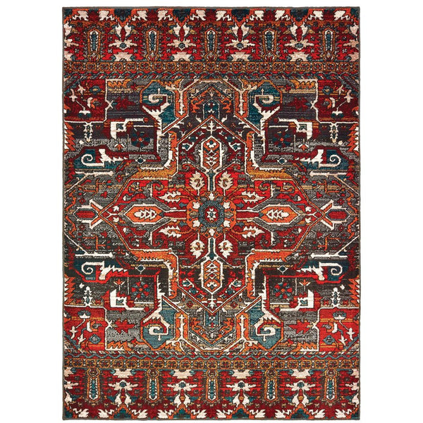 Oriental Weavers Sedona Indoor Area Rug - Vibrant Earth Tones With Global Designs For A Stylish Home Accent Red,Orange Polypropylene S9575a117165st