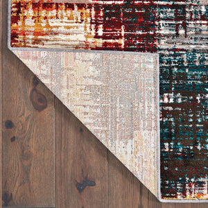 Oriental Weavers Sedona Indoor Area Rug - Vibrant Color Palette With Rich Teal, Saffron Gold & Carnelian Red Design Blue,Gold Polypropylene S9584a117165st