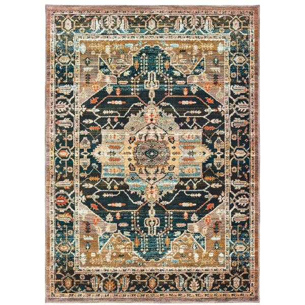 Oriental Weavers Sedona Indoor Area Rug - Vibrant Earth-inspired Design In Rich Colors, Durable & Stylish Home Accent Blue,Gold Polypropylene S9592b117165st
