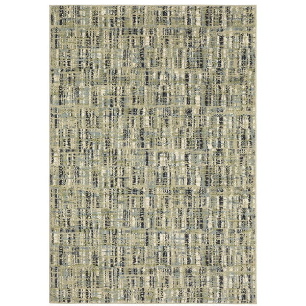 Oriental Weavers Seneca Indoor Area Rug - Luxurious High Pile With Modern Geometric Designs In Soft Tones Green,Blue Polypropylene Sse01a117165st
