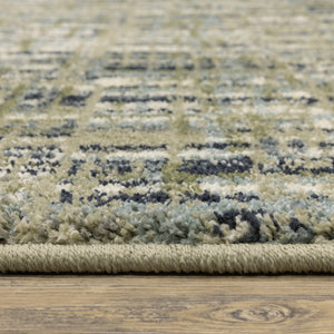 Oriental Weavers Seneca Indoor Area Rug - Luxurious High Pile With Modern Geometric Designs In Soft Tones Green,Blue Polypropylene Sse01a117165st