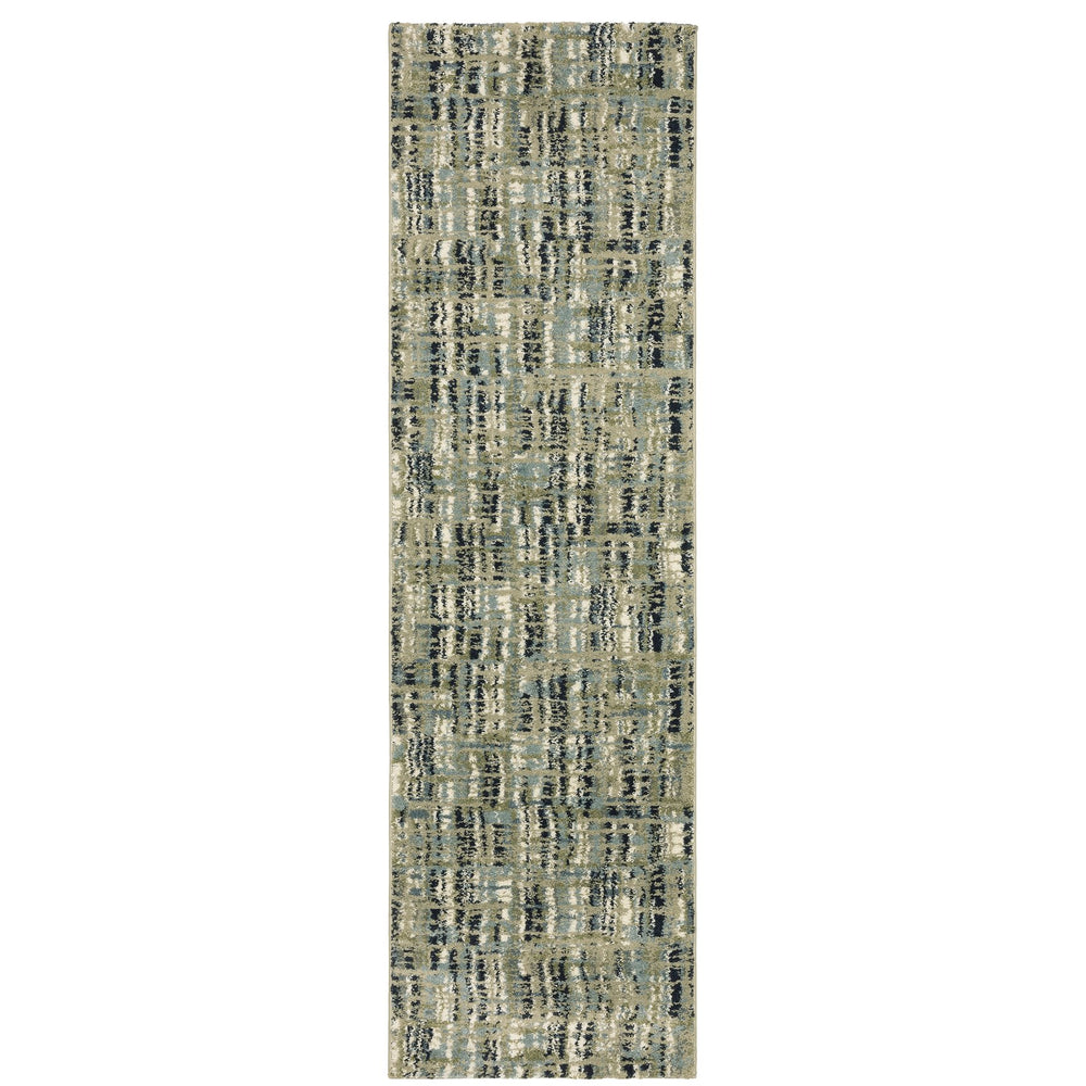 Oriental Weavers Seneca Indoor Area Rug - Luxurious High Pile With Modern Geometric Designs In Soft Tones Green,Blue Polypropylene Sse01a067230st