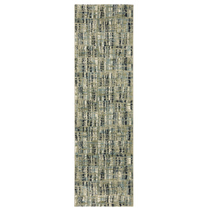 Oriental Weavers Seneca Indoor Area Rug - Luxurious High Pile With Modern Geometric Designs In Soft Tones Green,Blue Polypropylene Sse01a067230st