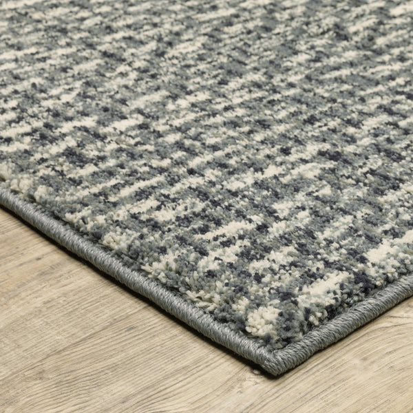 Oriental Weavers Seneca Indoor Area Rug - Modern High Pile Design In Soft Textured Polypropylene For Cozy Spaces Blue,Ivory Polypropylene Sse02a061091st