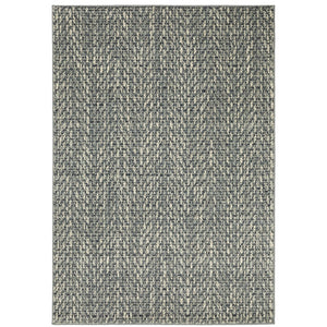 Oriental Weavers Seneca Indoor Area Rug - Modern High Pile Design In Soft Textured Polypropylene For Cozy Spaces Blue,Ivory Polypropylene Sse02a061091st