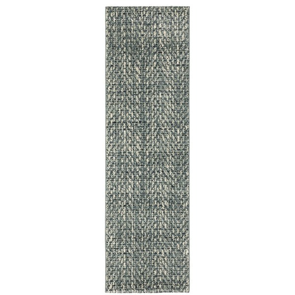 Oriental Weavers Seneca Indoor Area Rug - Modern High Pile Design In Soft Textured Polypropylene For Cozy Spaces Blue,Ivory Polypropylene Sse02a067230st