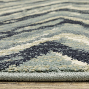 Oriental Weavers Seneca Indoor Area Rug - Luxurious High-pile Texture With Modern Abstract Design For Any Space Blue,Light Blue Polypropylene Sse03a061091st