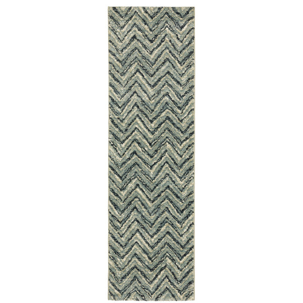 Oriental Weavers Seneca Indoor Area Rug - Luxurious High-pile Texture With Modern Abstract Design For Any Space Blue,Light Blue Polypropylene Sse03a067230st