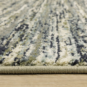 Oriental Weavers Seneca Area Rug - Modern High Pile Design In Soft Textured Shades Of Black, Ivory, And Gray Tones Blue,Green Polypropylene Sse04a160220st
