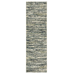Oriental Weavers Seneca Area Rug - Modern High Pile Design In Soft Textured Shades Of Black, Ivory, And Gray Tones Blue,Green Polypropylene Sse04a067230st
