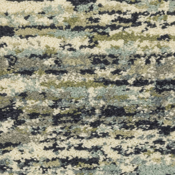 Oriental Weavers Seneca Area Rug - Modern High Pile Design In Soft Textured Shades Of Black, Ivory, And Gray Tones Blue,Green Polypropylene Sse04a160220st
