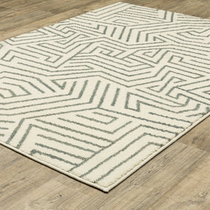Oriental Weavers Seneca Indoor Area Rug - Luxurious High Pile Design With Soft Textures In Modern Abstract Styles Beige,Grey Polypropylene Sse08a061091st