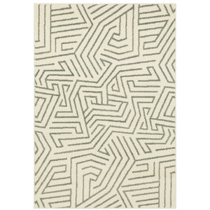 Oriental Weavers Seneca Indoor Area Rug - Luxurious High Pile Design With Soft Textures In Modern Abstract Styles Beige,Grey Polypropylene Sse08a061091st