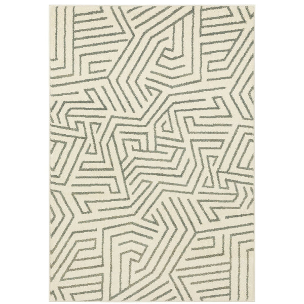 Oriental Weavers Seneca Indoor Area Rug - Luxurious High Pile Design With Soft Textures In Modern Abstract Styles Beige,Grey Polypropylene Sse08a061091st