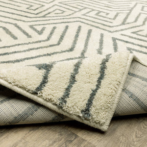 Oriental Weavers Seneca Indoor Area Rug - Luxurious High Pile Design With Soft Textures In Modern Abstract Styles Beige,Grey Polypropylene Sse08a067230st