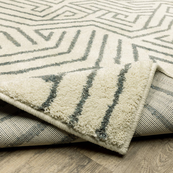 Oriental Weavers Seneca Indoor Area Rug - Luxurious High Pile Design With Soft Textures In Modern Abstract Styles Beige,Grey Polypropylene Sse08a067230st
