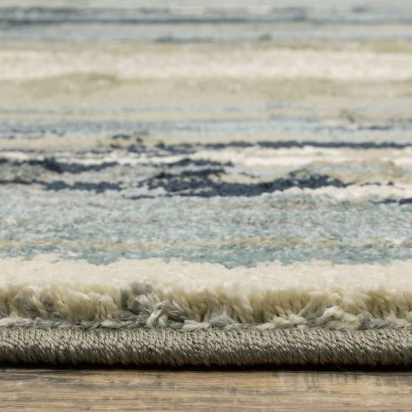 Oriental Weavers Seneca Soft And Stylish Indoor Area Rug With High Pile, Modern Geometric Design For Cozy Spaces Blue,Green Polypropylene Sse09a067230st