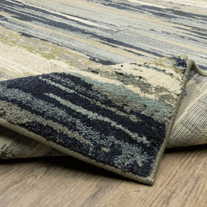 Oriental Weavers Seneca Soft And Stylish Indoor Area Rug With High Pile, Modern Geometric Design For Cozy Spaces Blue,Green Polypropylene Sse09a067230st