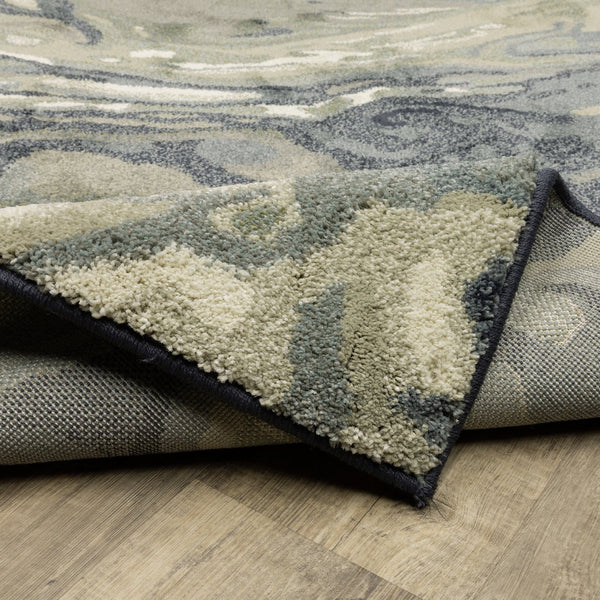 Oriental Weavers Seneca Luxurious High Pile Indoor Area Rug - Modern Geometric Design In Soft Shades For Cozy Elegance Blue,Sage Polypropylene Sse10a160220st