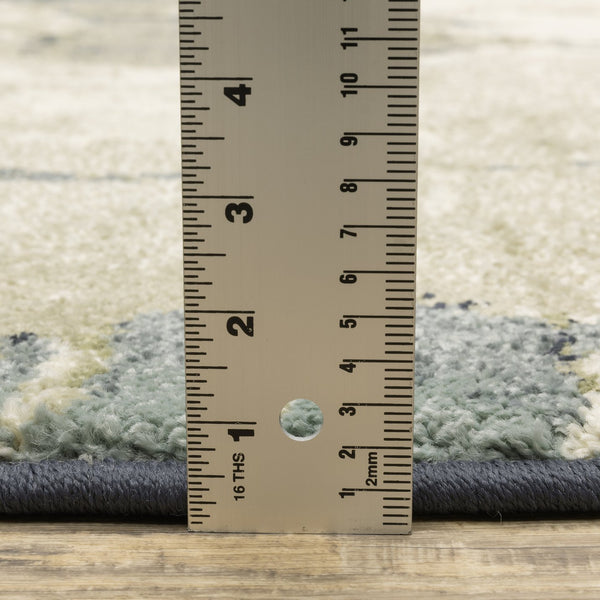 Oriental Weavers Seneca Indoor Area Rug - Luxurious High Pile, Modern Geometric Design In Soft Shades For Your Home Blue,Grey Polypropylene Sse11a067230st