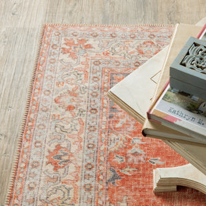 Oriental Weavers Sofia Distressed Traditional Area Rug - Antique Style With Modern Colors Perfect For Any Room Red,Grey Polyester S85810053080st