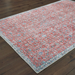 Oriental Weavers Sofia Antique-inspired Indoor Area Rug - Distressed Traditional Style With Modern Color Palette Red,Blue Polyester S85813130190st