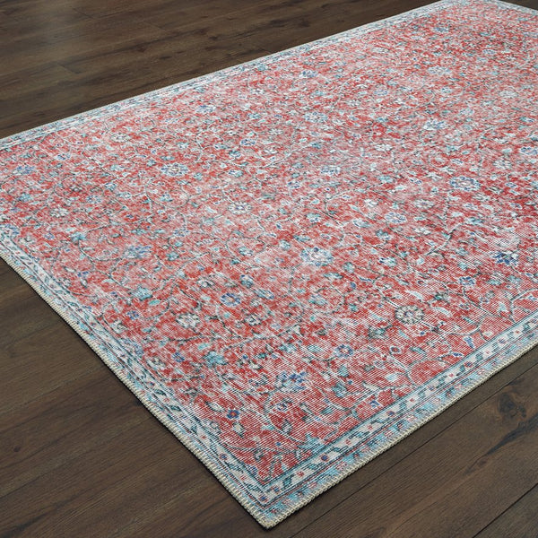 Oriental Weavers Sofia Antique-inspired Indoor Area Rug - Distressed Traditional Style With Modern Color Palette Red,Blue Polyester S85813130190st