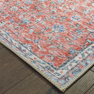 Oriental Weavers Sofia Antique-inspired Indoor Area Rug - Distressed Traditional Style With Modern Color Palette Red,Blue Polyester S85813130190st
