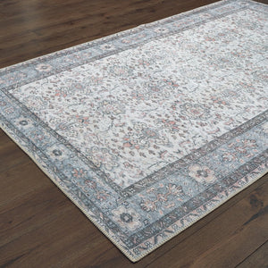 Oriental Weavers Sofia Antique-style Indoor Area Rug In Distressed Traditional Patterns For Timeless Home Elegance Ivory,Blue Polyester S85814130190st