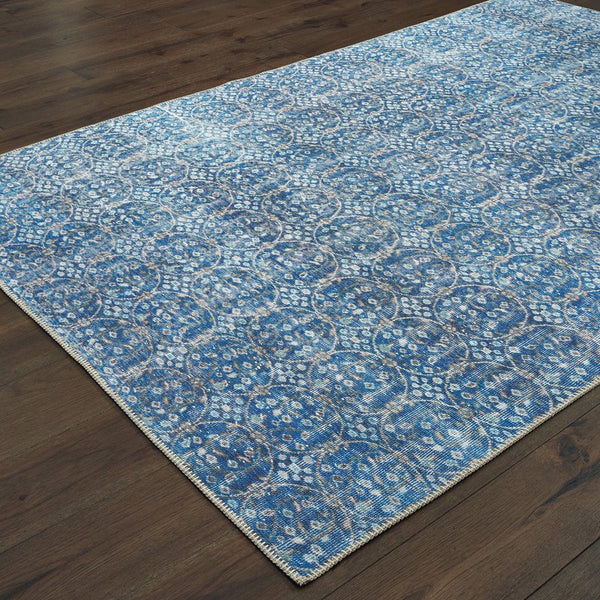 Oriental Weavers Sofia Antique-inspired Indoor Area Rug - Distressed Traditional Design For Timeless Home Elegance Blue,Brown Polyester S85815130190st