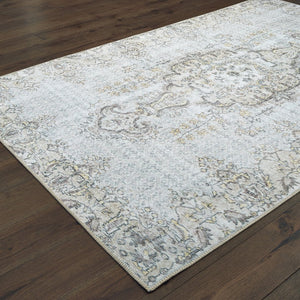 Oriental Weavers Sofia Antique-inspired Indoor Area Rug - Distressed Traditional Design With Modern Color Palette Grey,Gold Polyester S85816160230st