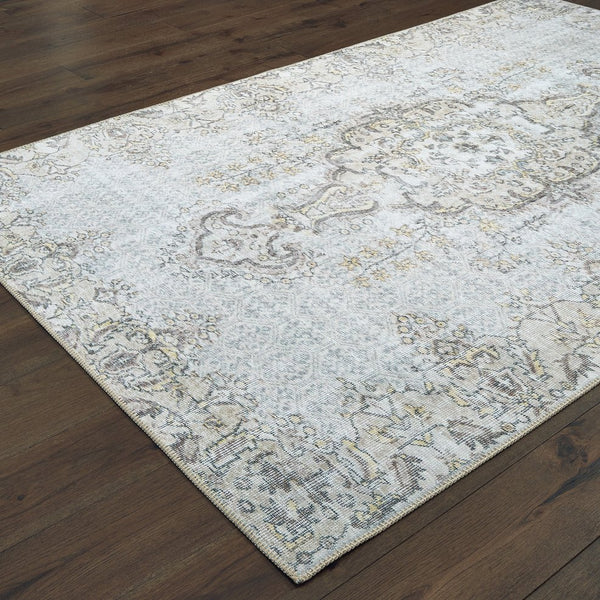 Oriental Weavers Sofia Antique-inspired Indoor Area Rug - Distressed Traditional Design With Modern Color Palette Grey,Gold Polyester S85816160230st