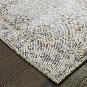 Oriental Weavers Sofia Antique-inspired Indoor Area Rug - Distressed Traditional Design With Modern Color Palette Grey,Gold Polyester S85816160230st