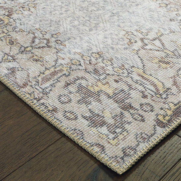 Oriental Weavers Sofia Antique-inspired Indoor Area Rug - Distressed Traditional Design With Modern Color Palette Grey,Gold Polyester S85816160230st